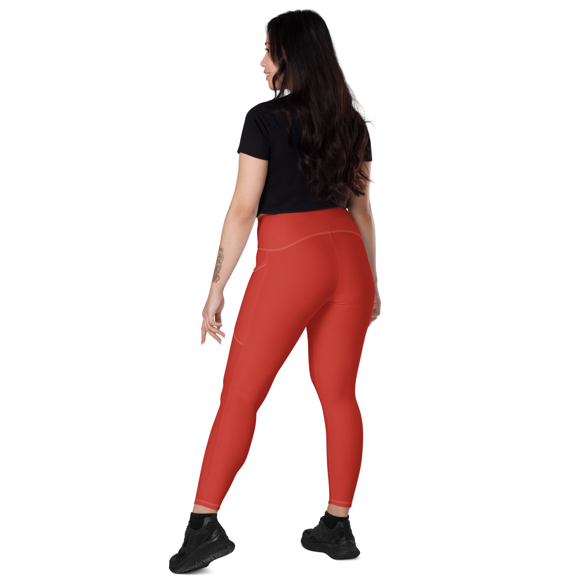 Harley Davidson Red Leggings with Pockets | All Sizes